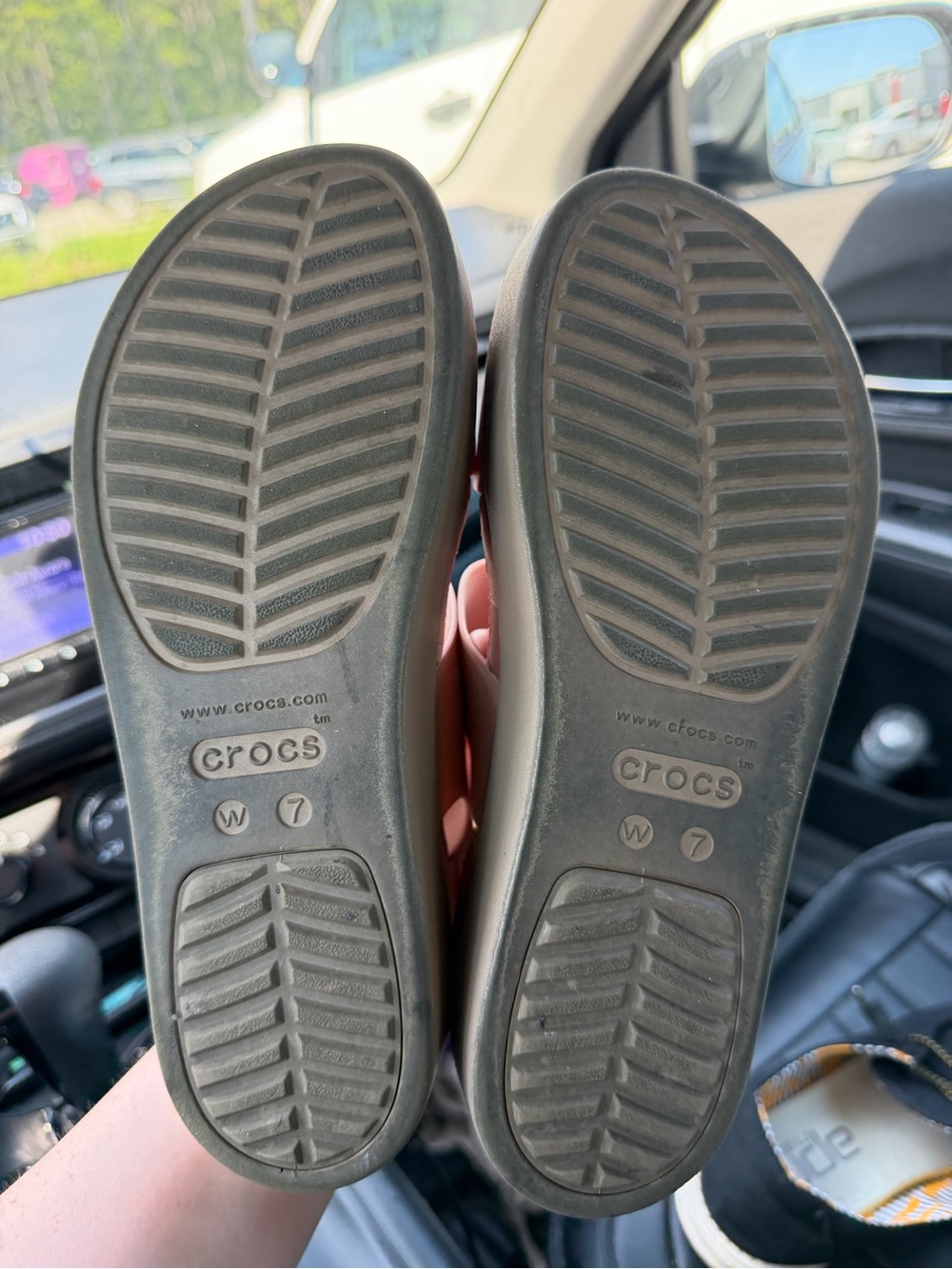 CROCS Brooklyn Wedge Pink Size 7 - Picture 4 of 4